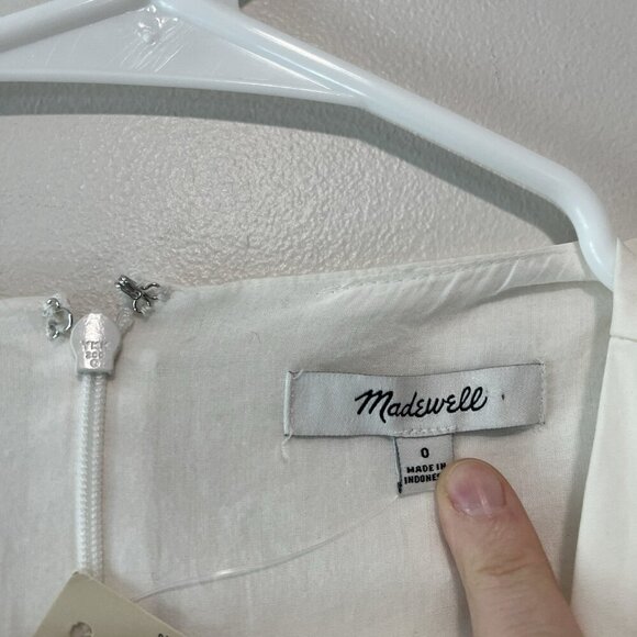 Madewell NWT Tie-Front Mini Dress in White Size 0 - Picture 5 of 10